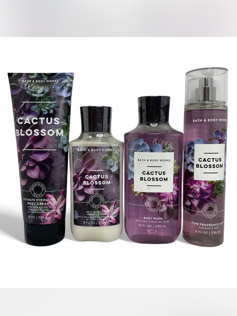 Bath & Body Works CACTUS BLOSSOM 4 Piece Gift Set Lotion Cream Wash & Mist